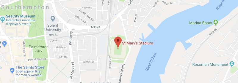 St. Mary's Stadium on the map