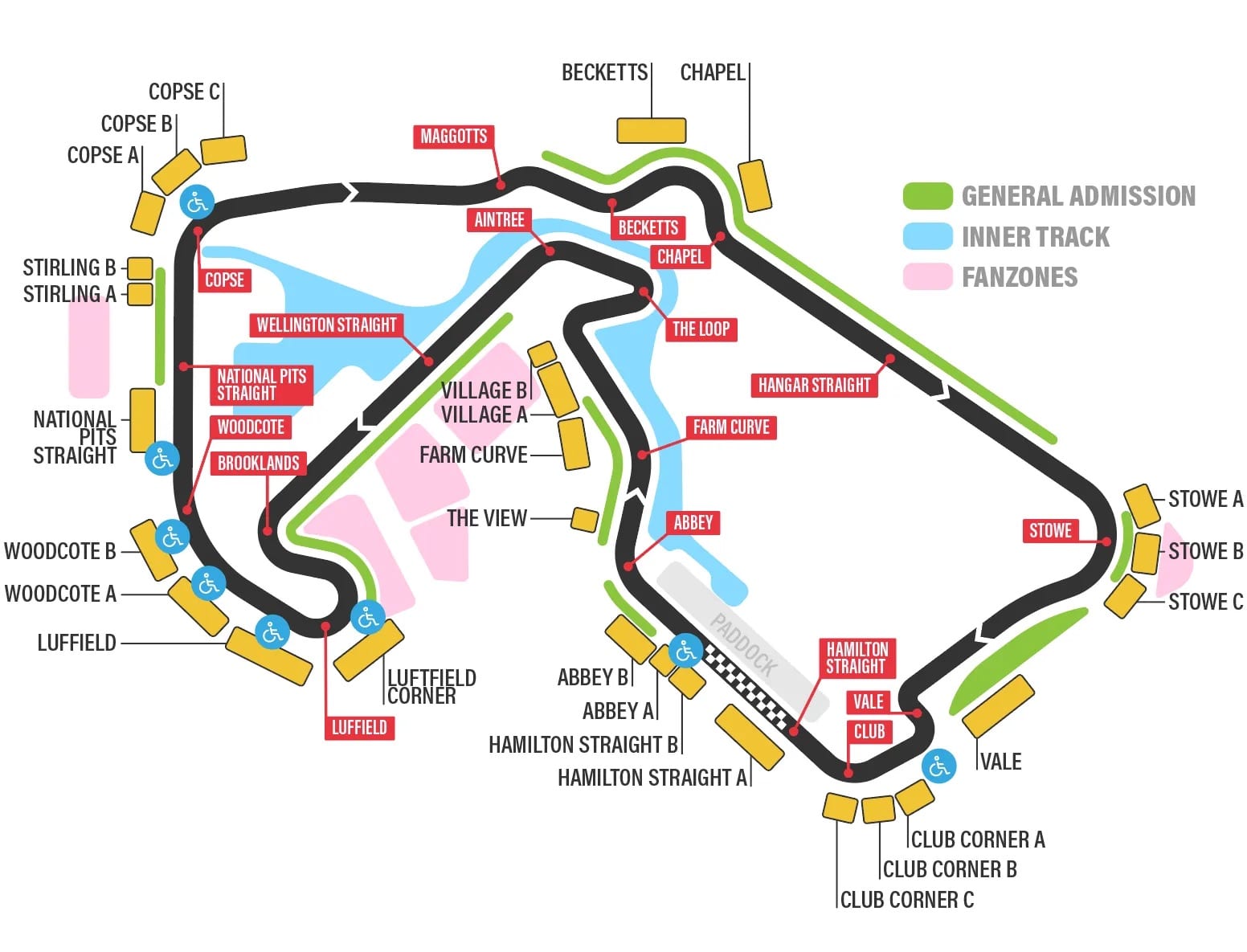 Silverstone Circuit seating plan