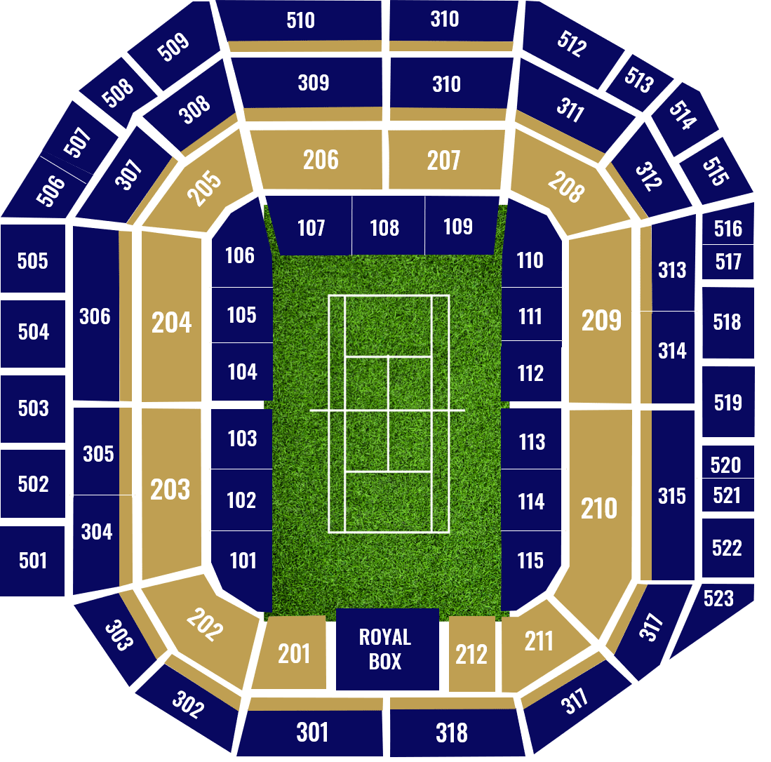 Wimbledon Tennis Club Centre Court seating plan