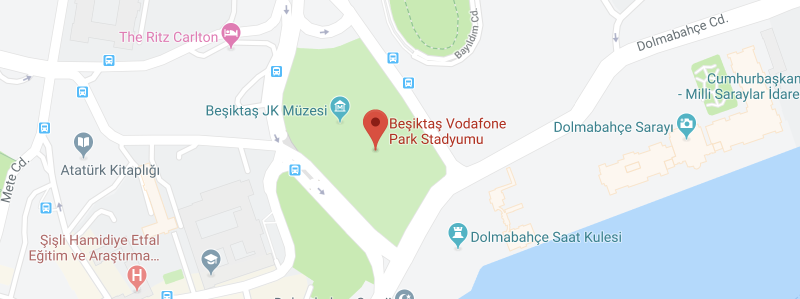 Vodafone Park stadium on the map