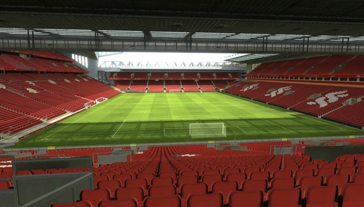anfield block 205 row 50 seat 130 view