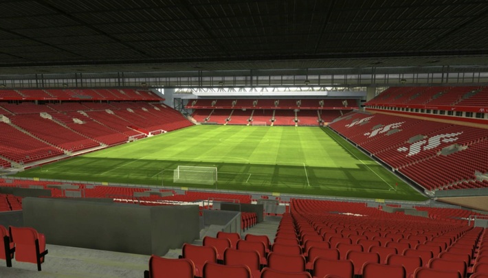 anfield block 206 row 56 seat 74 view