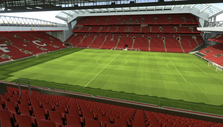 anfield block CE4 row 12 seat 88 view