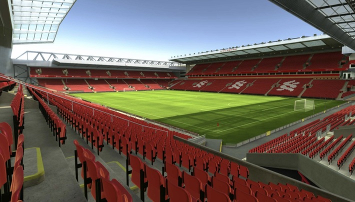 anfield block L10 row 25 seat 272 view
