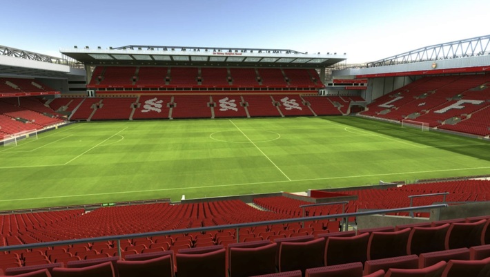 anfield block L13 row 39 seat 111 view