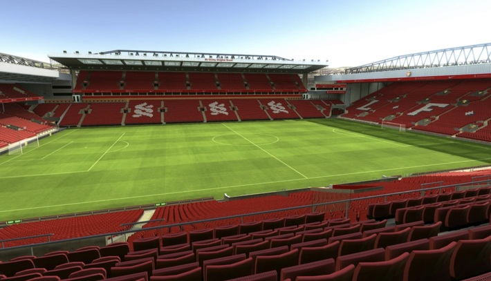 anfield block L13 row 42 seat 98 view