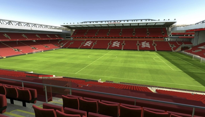 anfield block L14 row 39 seat 172 view