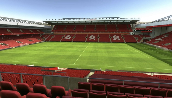anfield block L14 row 40 seat 156 view
