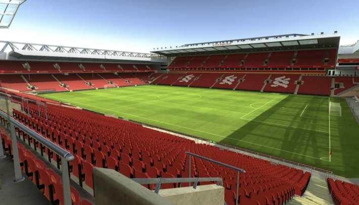 anfield block L16 row 36 seat 229 view