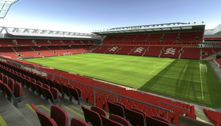 anfield block L16 row 39 seat 227 view