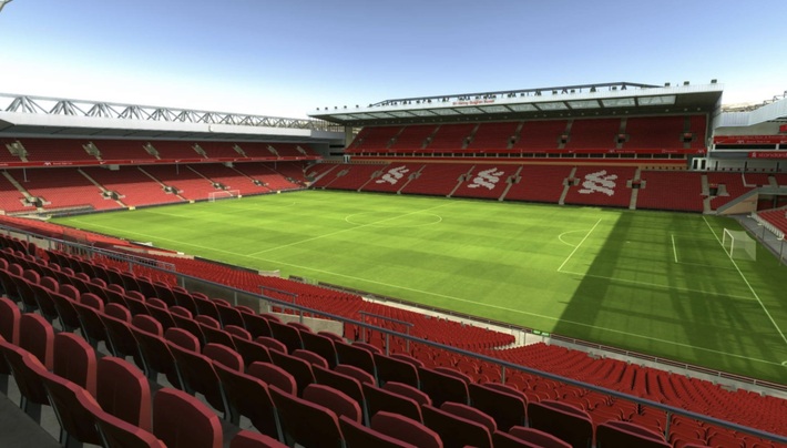 anfield block L16 row 40 seat 217 view