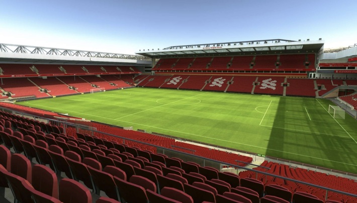 anfield block L16 row 41 seat 210 view