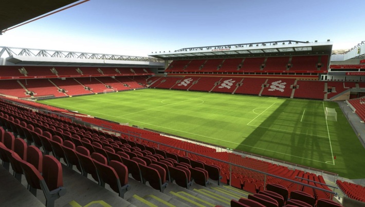anfield block L16 row 42 seat 225 view