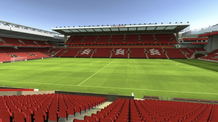 anfield block L6 row 23 seat 157 view