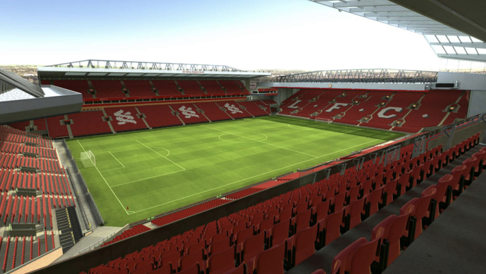 anfield block M1 row 55 seat 17 view