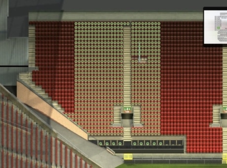 122 section at Anfield Stadium: detailed map and view from my seat