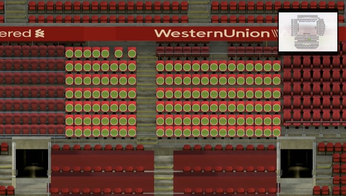anfield section L14 seating plan