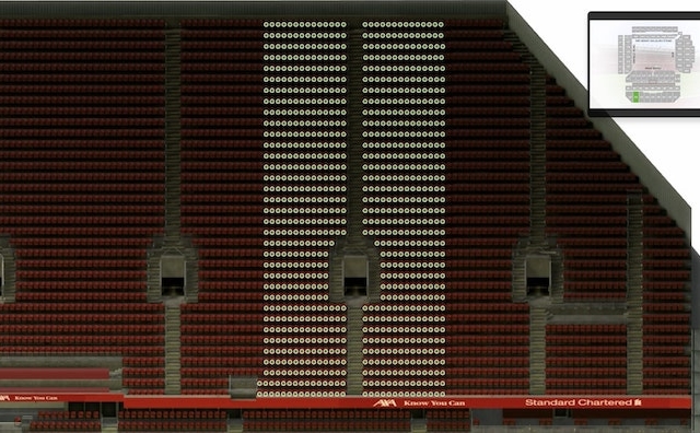 U2 section at Anfield Stadium: detailed map and view from my seat