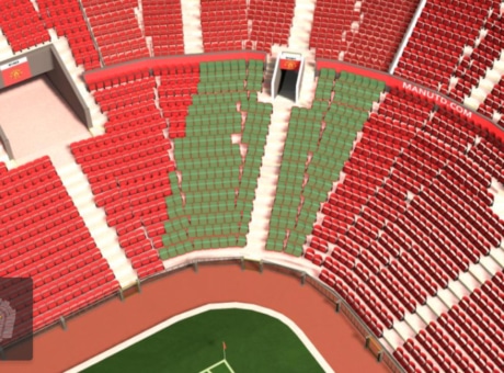 N1401 section at Old Trafford stadium: detailed map and view from my seat