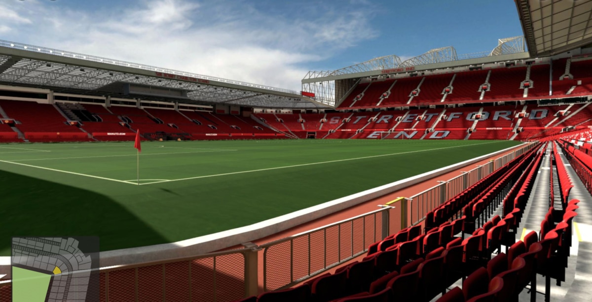 Old Trafford block N1401 row FF seat 288 view