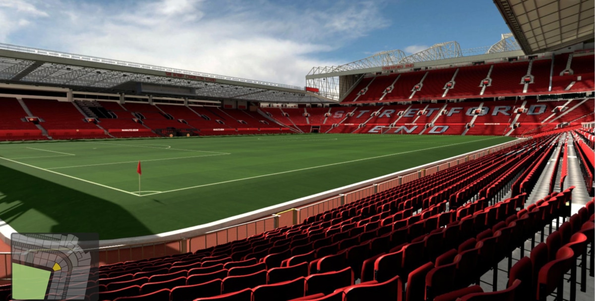 Old Trafford block N1401 row PP seat 284 view