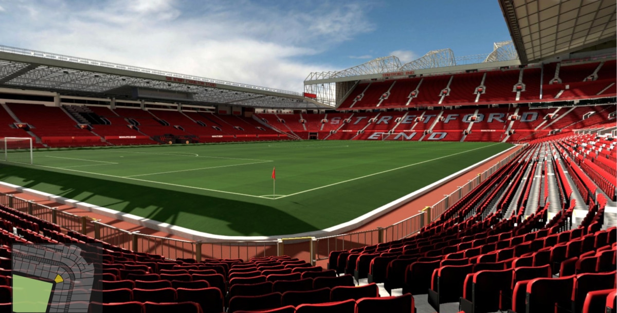 Old Trafford block N1401 row QQ seat 297 view