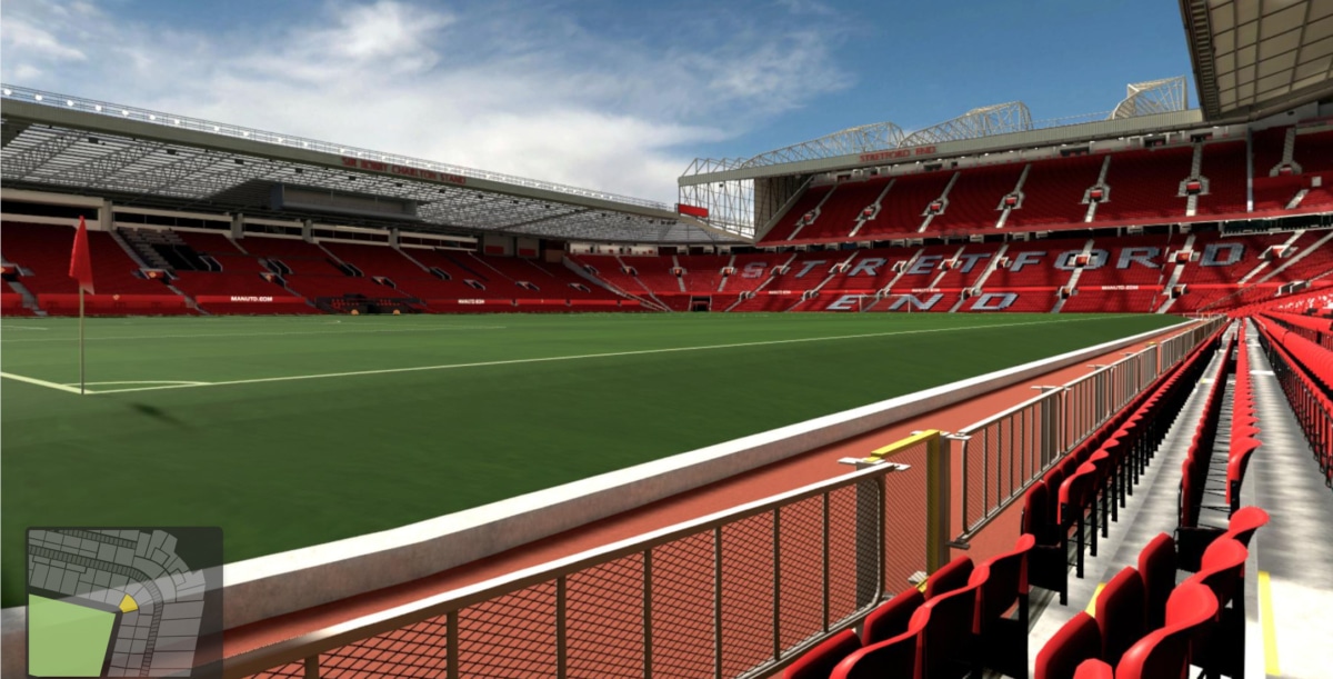 Old Trafford block N1401 row СС seat 285 view