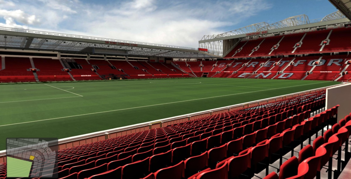 Old Trafford block N1403 row TT seat 254 view