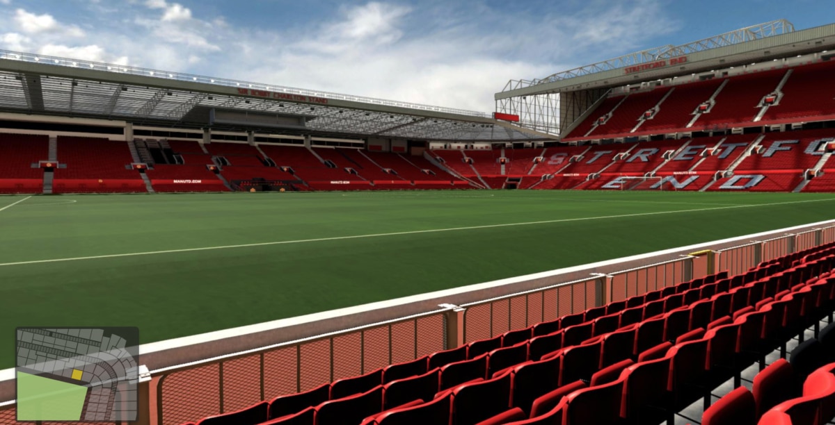 Old Trafford block N1404 row FF seat 225 view