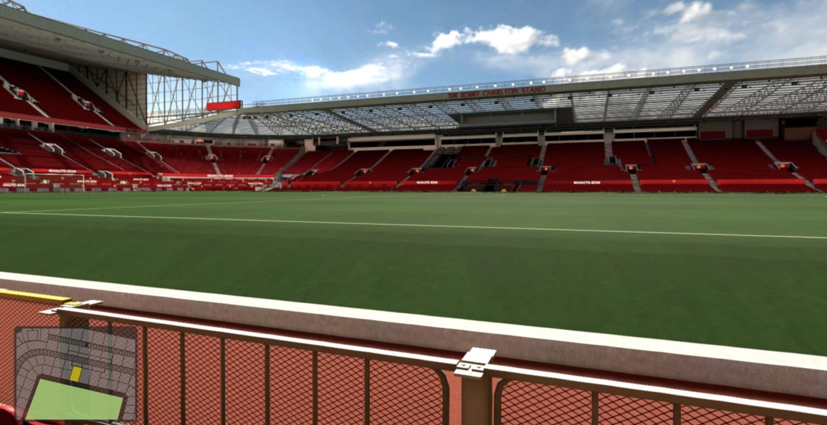 Old Trafford block N1408 row СС seat 119 view