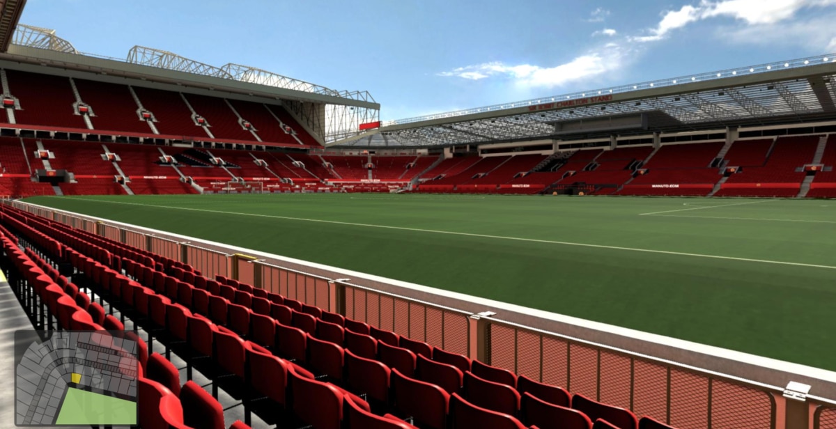 Old Trafford block N1411 row FF seat 57 view