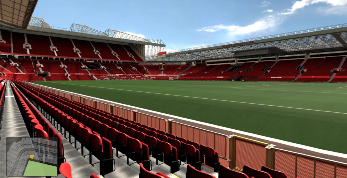 Old Trafford block N1411 row GG seat 41 view