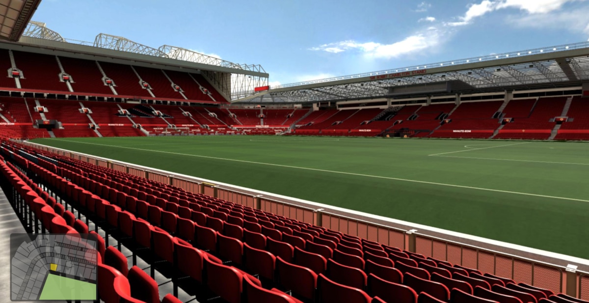 Old Trafford block N1411 row KK seat 51 view