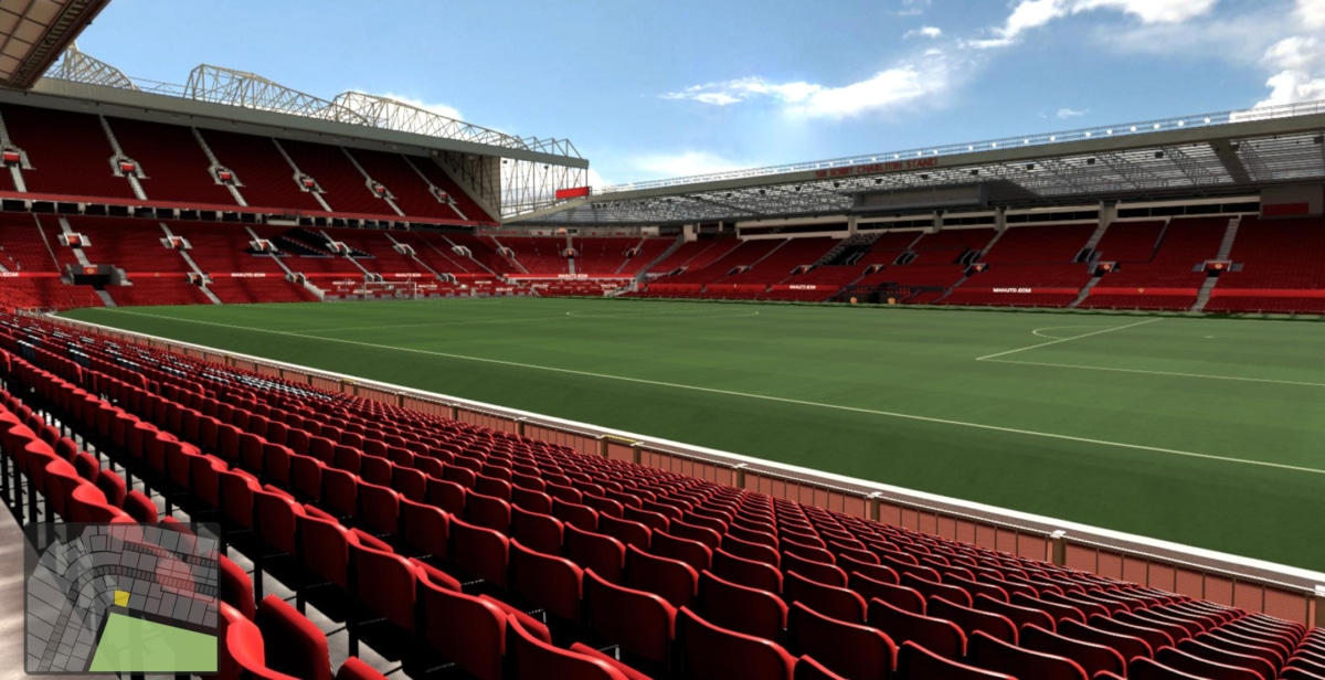 Old Trafford block N1411 row RR seat 52 view