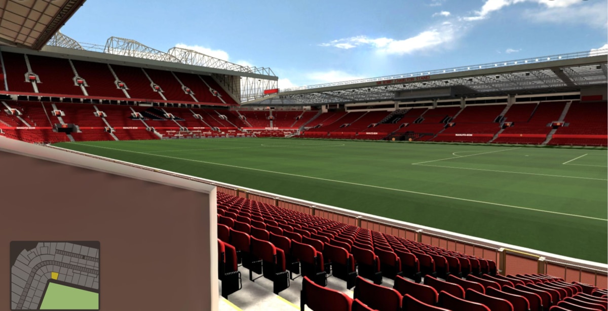 Old Trafford block N1411 row SS seat 42 view