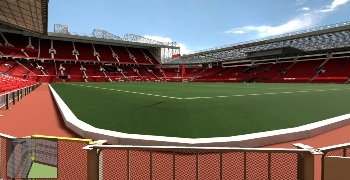 Old Trafford block N1413 row CC seat 10 view