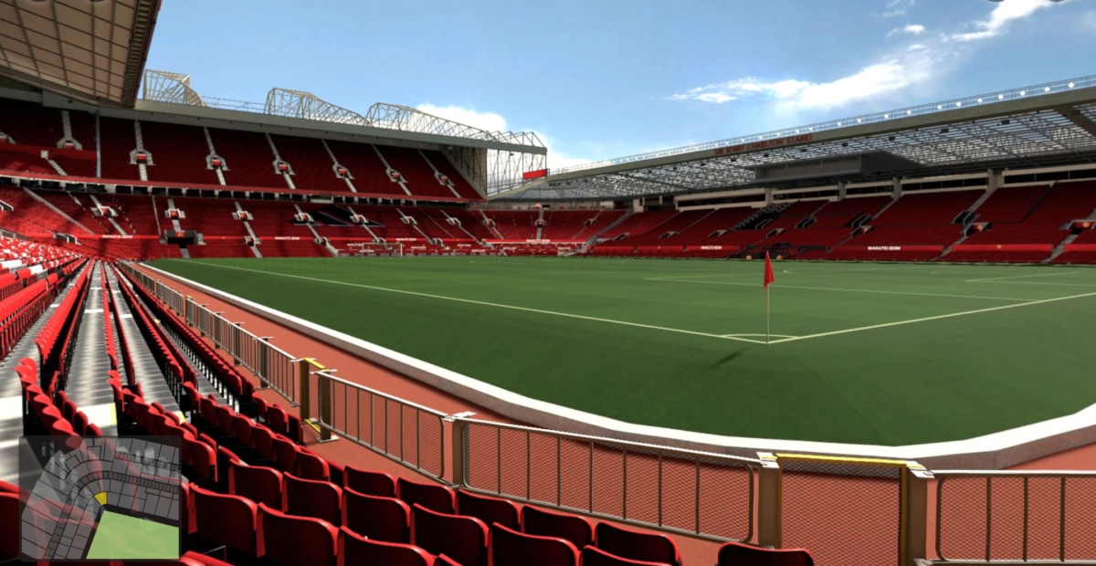 Old Trafford block N1413 row GG seat 28 view