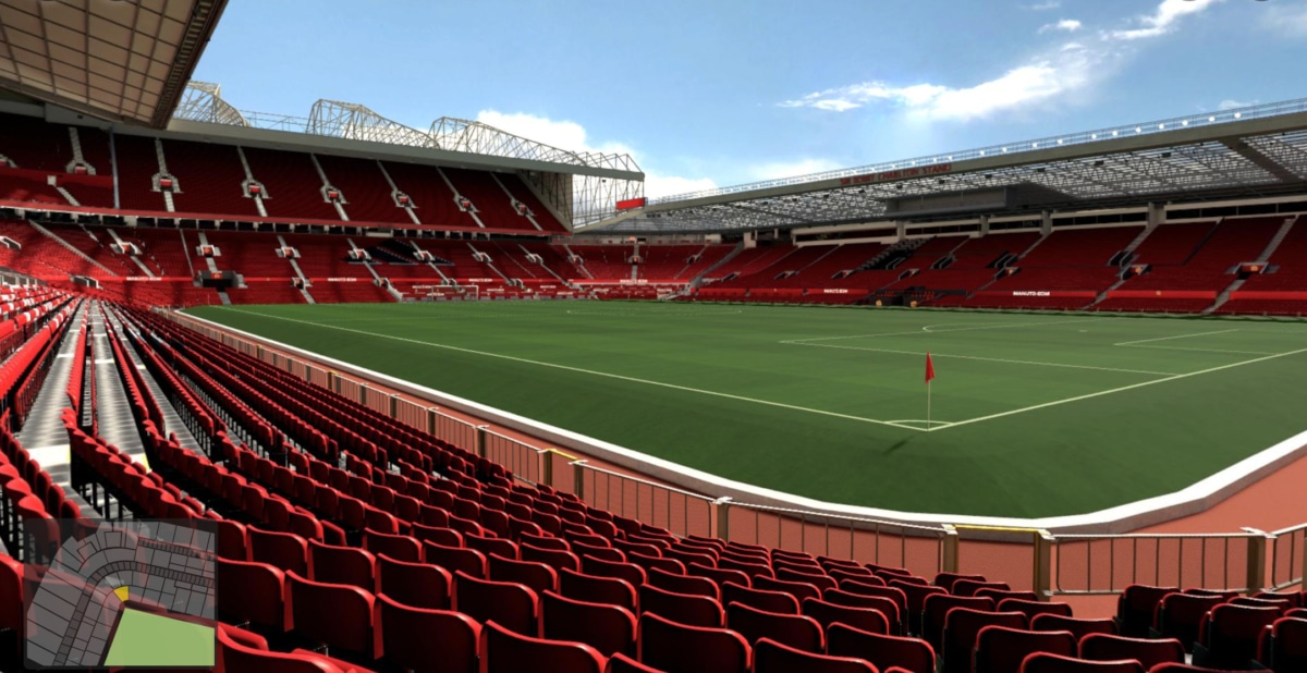 Old Trafford block N1413 row NN seat 23 view