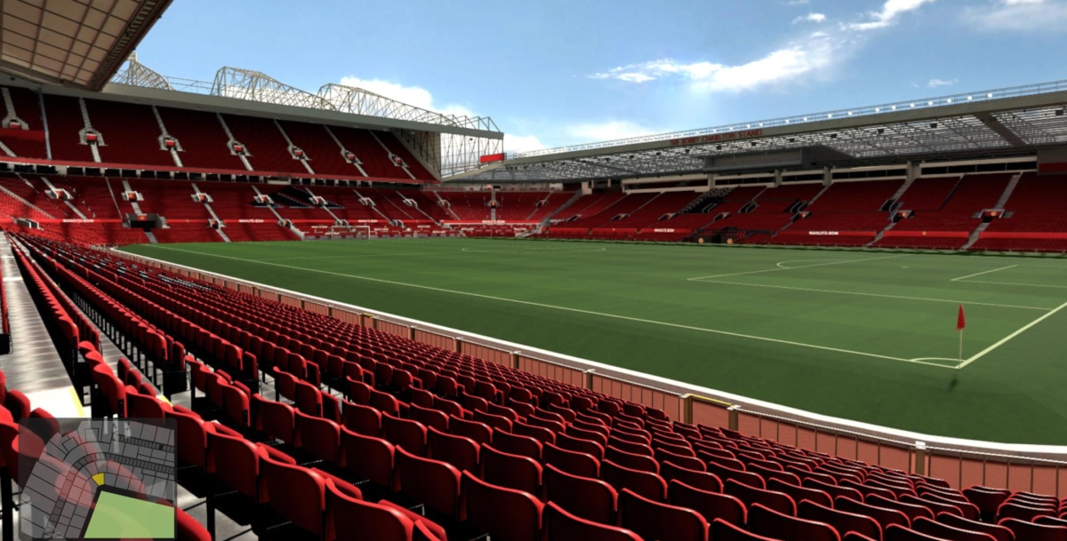 Old Trafford block N1413 row RR seat 34 view