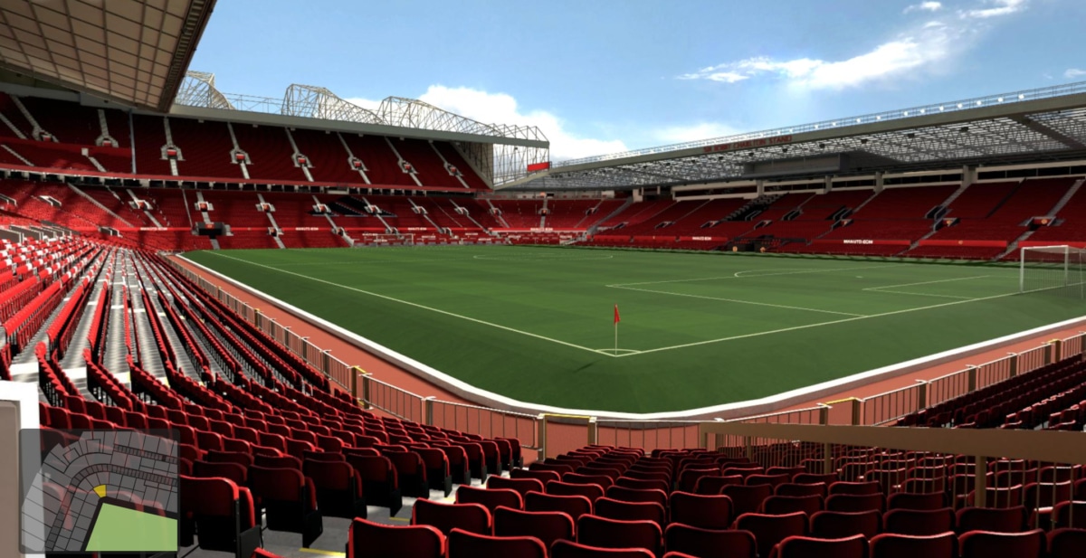 Old Trafford block N1413 row SS seat 10 view