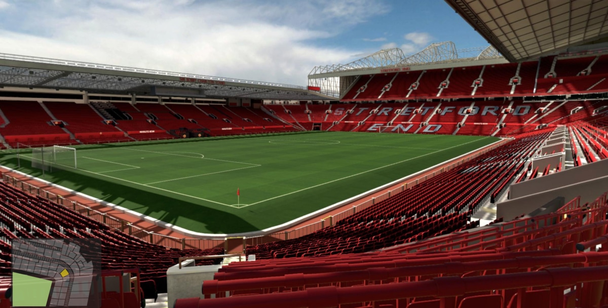 Old Trafford block N2401 row 10 seat 29 view