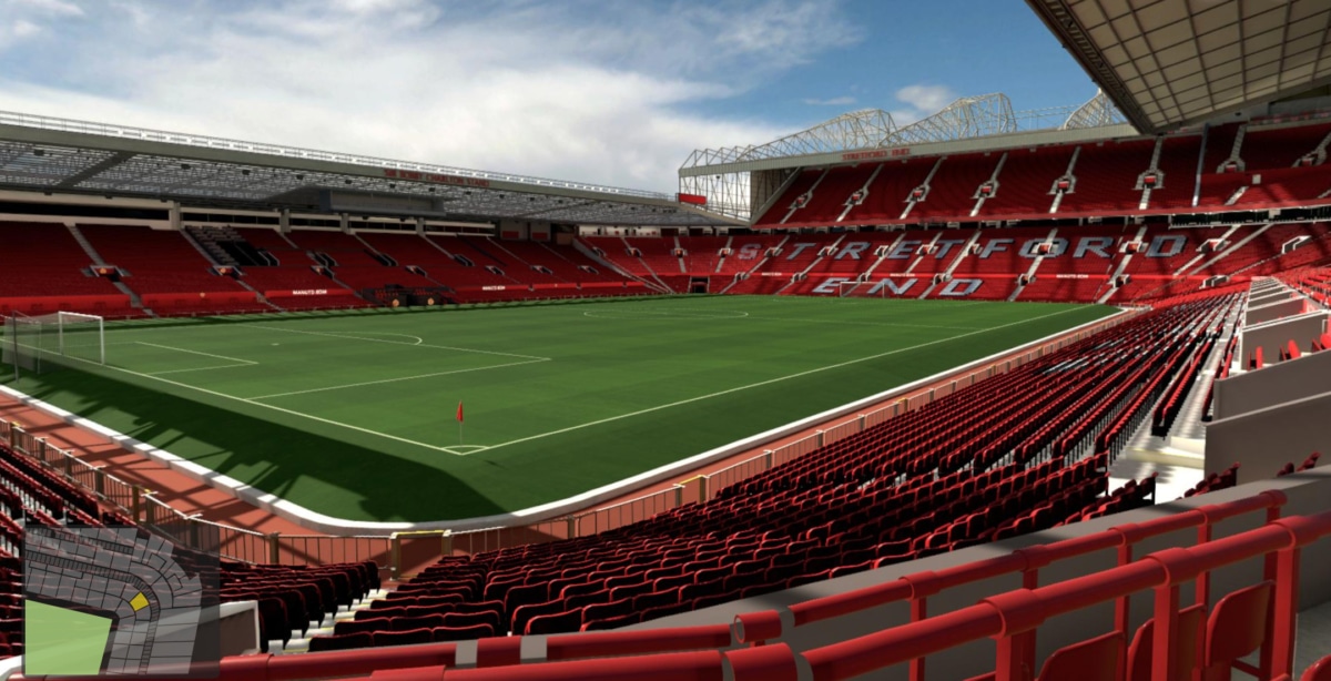 Old Trafford block N2401 row 4 seat 20 view