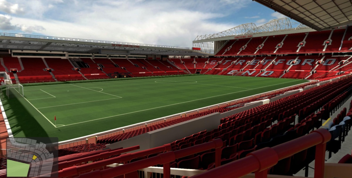 Old Trafford block N2402 row 14 seat 3 view