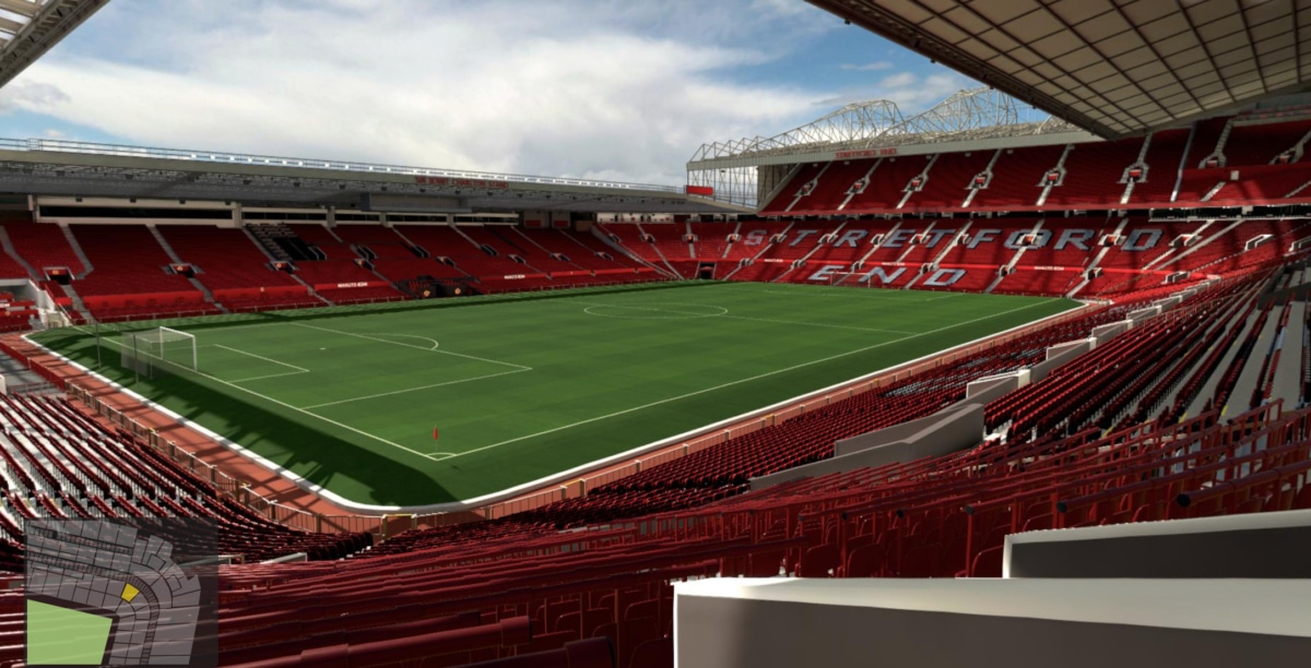 Old Trafford block N2402 row 20 seat 20 view