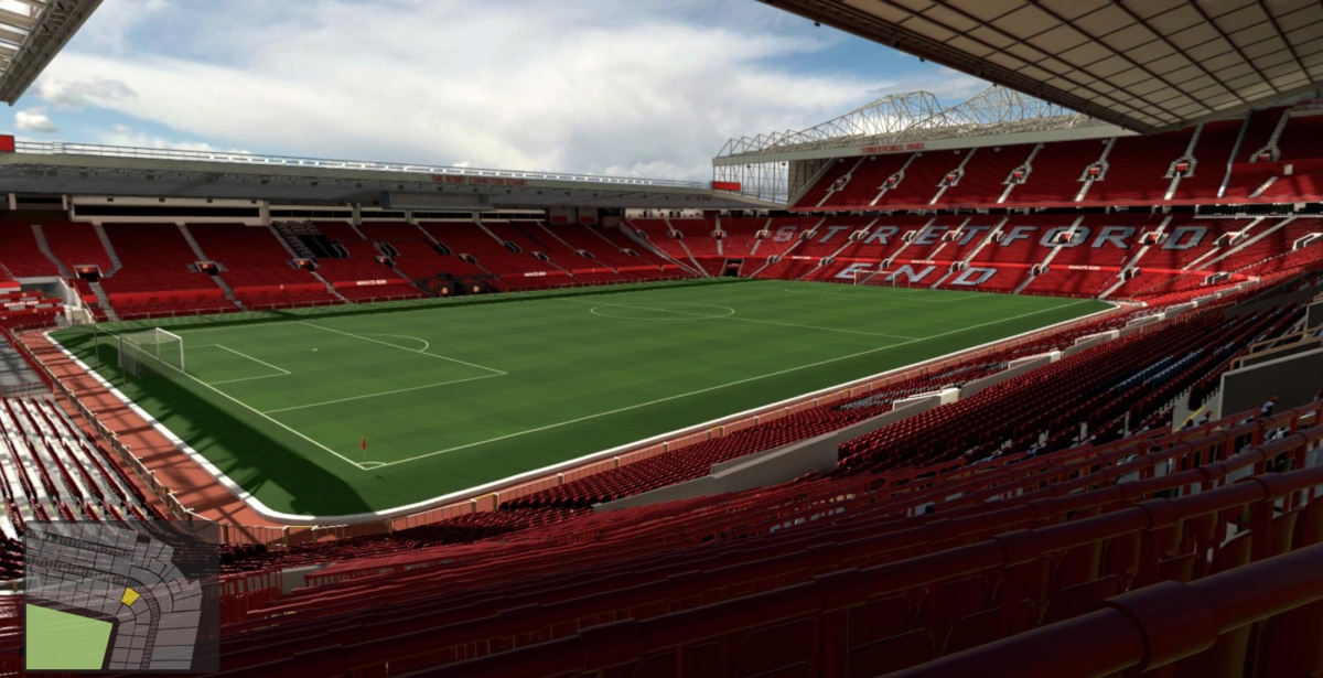 Old Trafford block N2402 row 23 seat 18 view