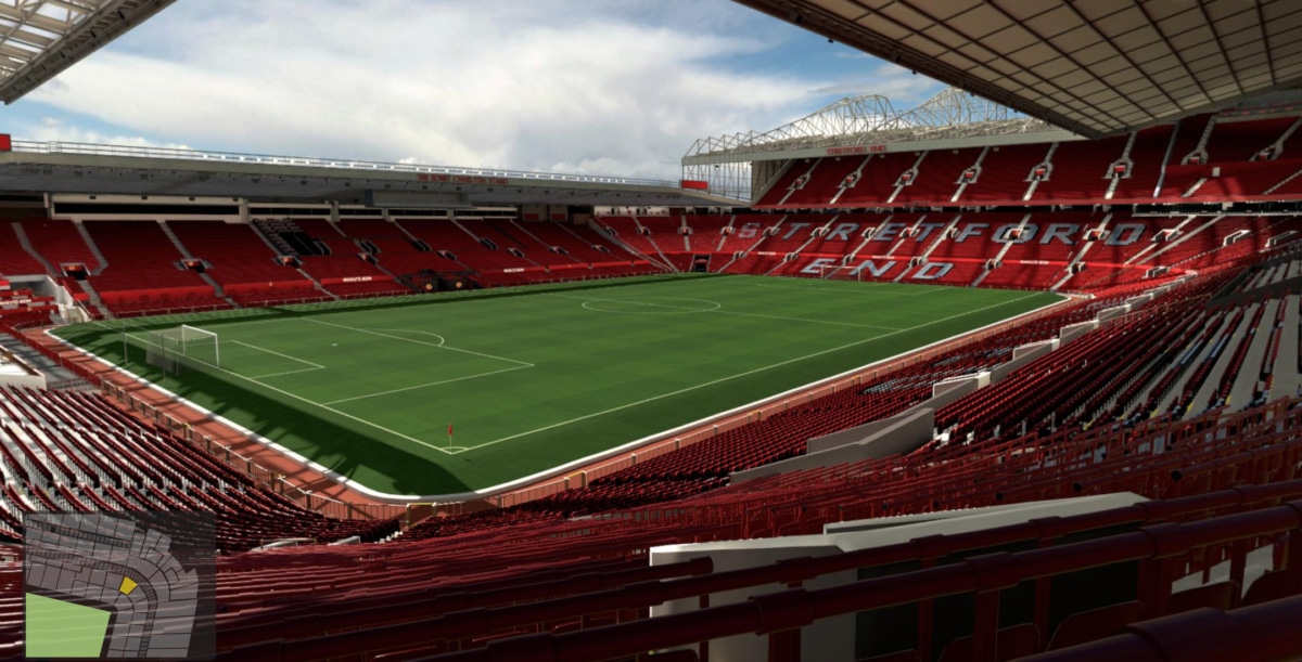 Old Trafford block N2402 row 24 seat 29 view