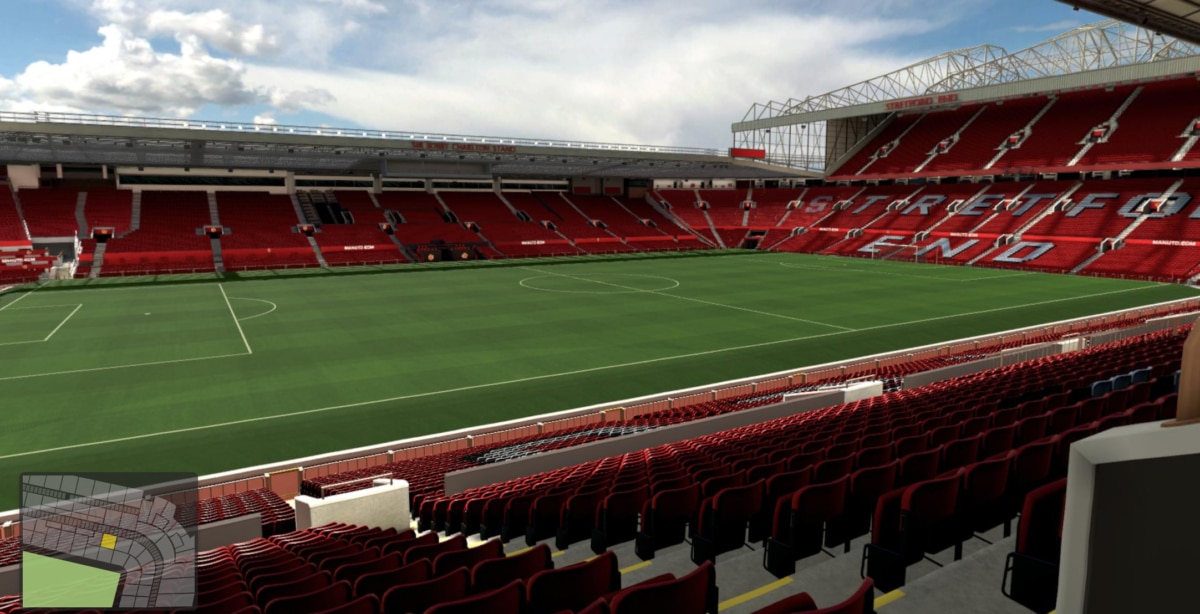 Old Trafford block N2404 row 17 seat 207 view