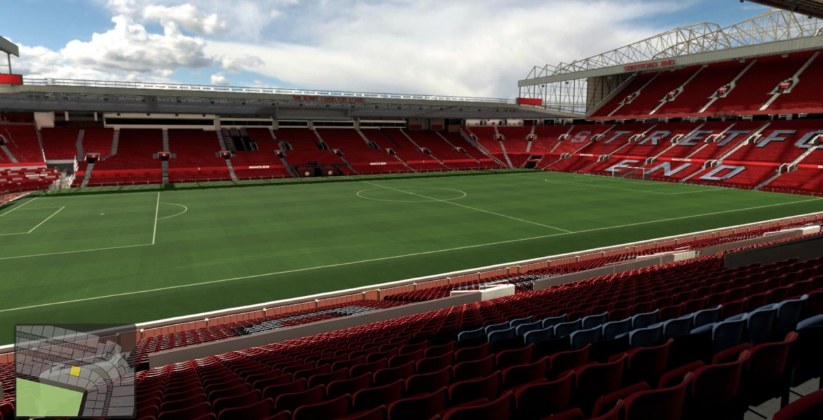 Old Trafford block N2404 row 20 seat 198 view