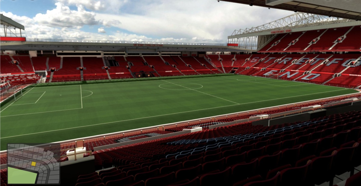 Old Trafford block N2404 row 30 seat 201 view