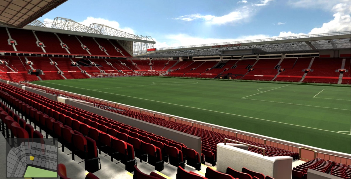 Old Trafford block N2411 row 8 seat 12 view